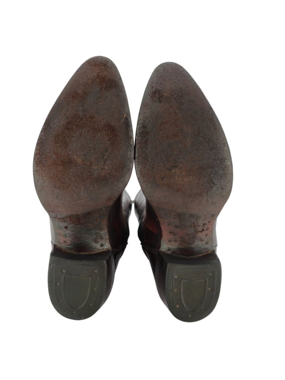 Vintage 1960s Nocona Cowgirl Boots Womens 5.5C Brown Leather Cowboy Western USA - Picture 4 of 16